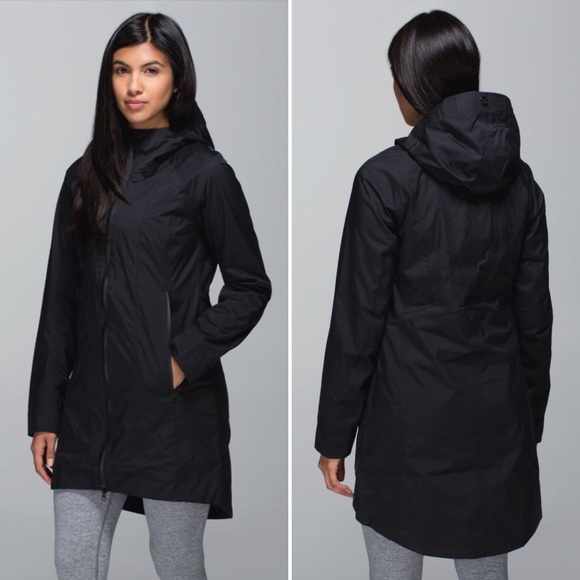 lululemon black rain jacket